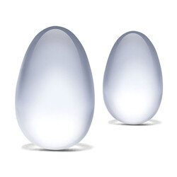 Glass Yoni Eggs 2 Piece Set Glass Yoni Eggs 2 Piece Set