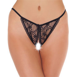 Lace Black Crotchless Tanga Lace Black Crotchless Tanga