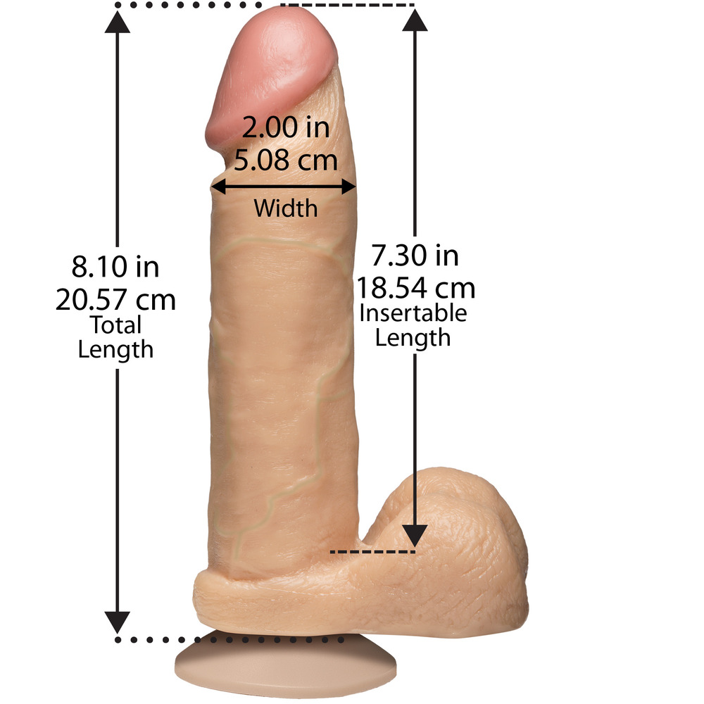 The Realistic Cock 8 Inch Dildo Flesh Pink The Realistic Cock 8 Inch Dildo Flesh Pink