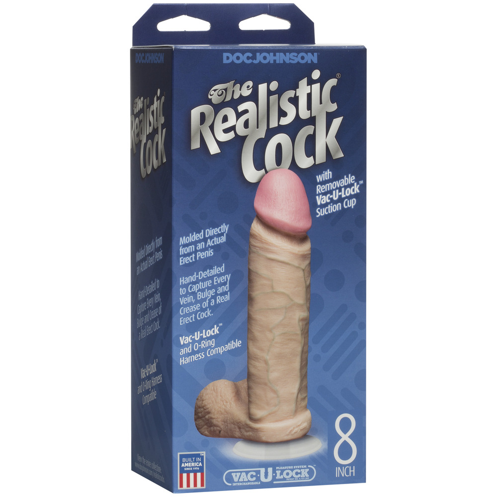 The Realistic Cock 8 Inch Dildo Flesh Pink The Realistic Cock 8 Inch Dildo Flesh Pink
