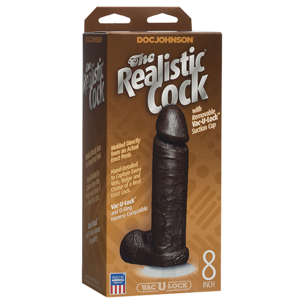 The Realistic Cock 8 Inch Dildo Black The Realistic Cock 8 Inch Dildo Black