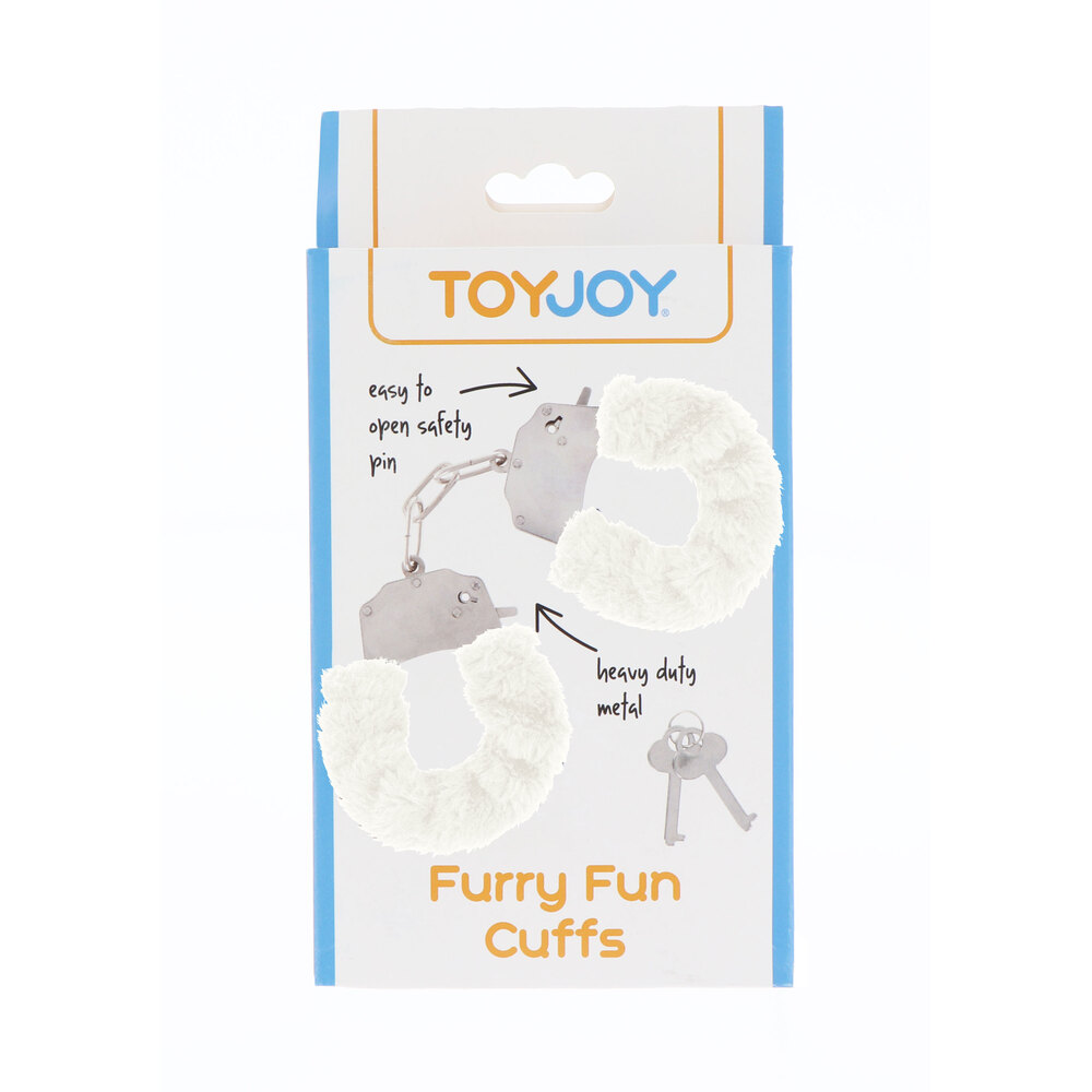 ToyJoy Furry Fun Wrist Cuffs White ToyJoy Furry Fun Wrist Cuffs White