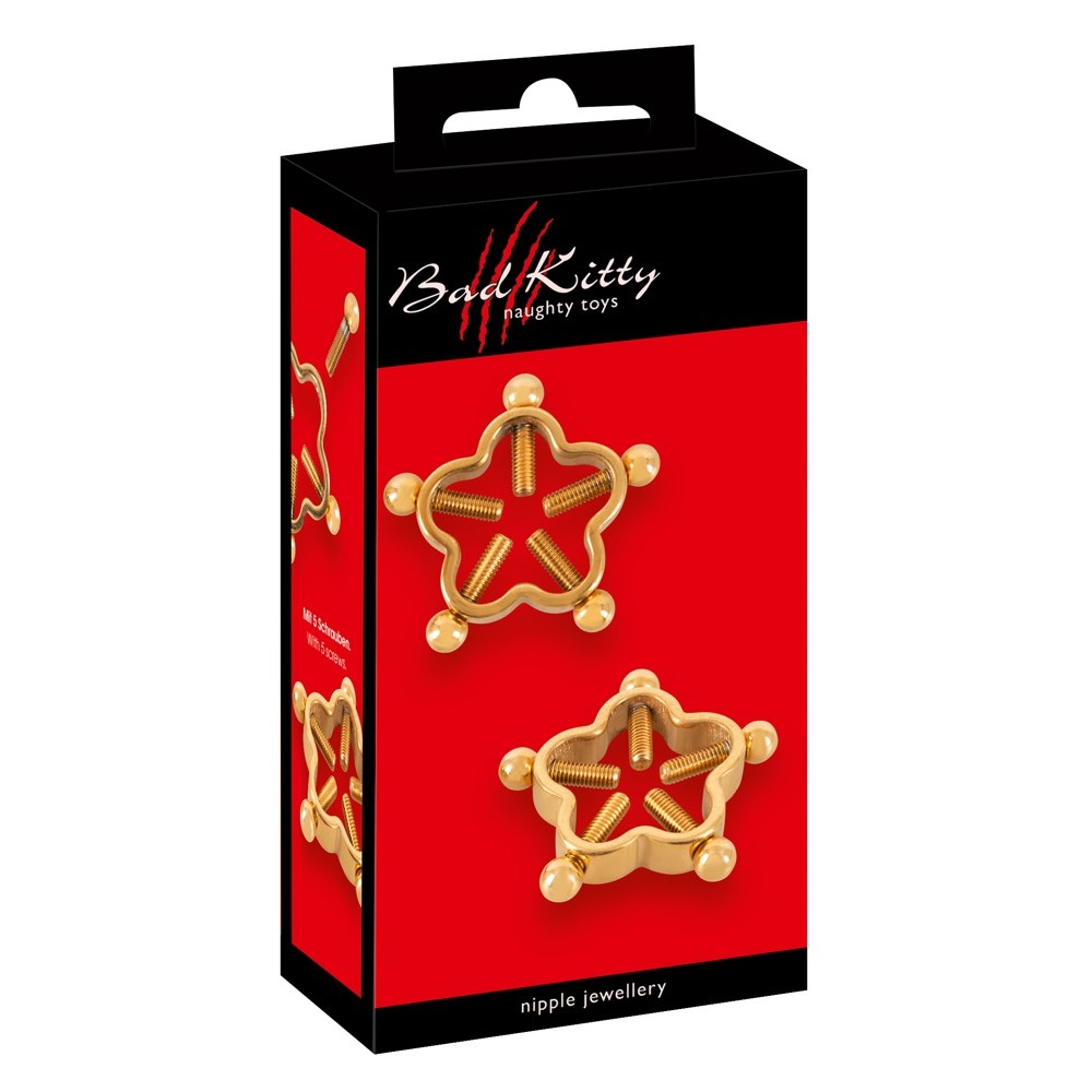 Bad Kitty Golden Flower Nipple Jewellery Bad Kitty Golden Flower Nipple Jewellery