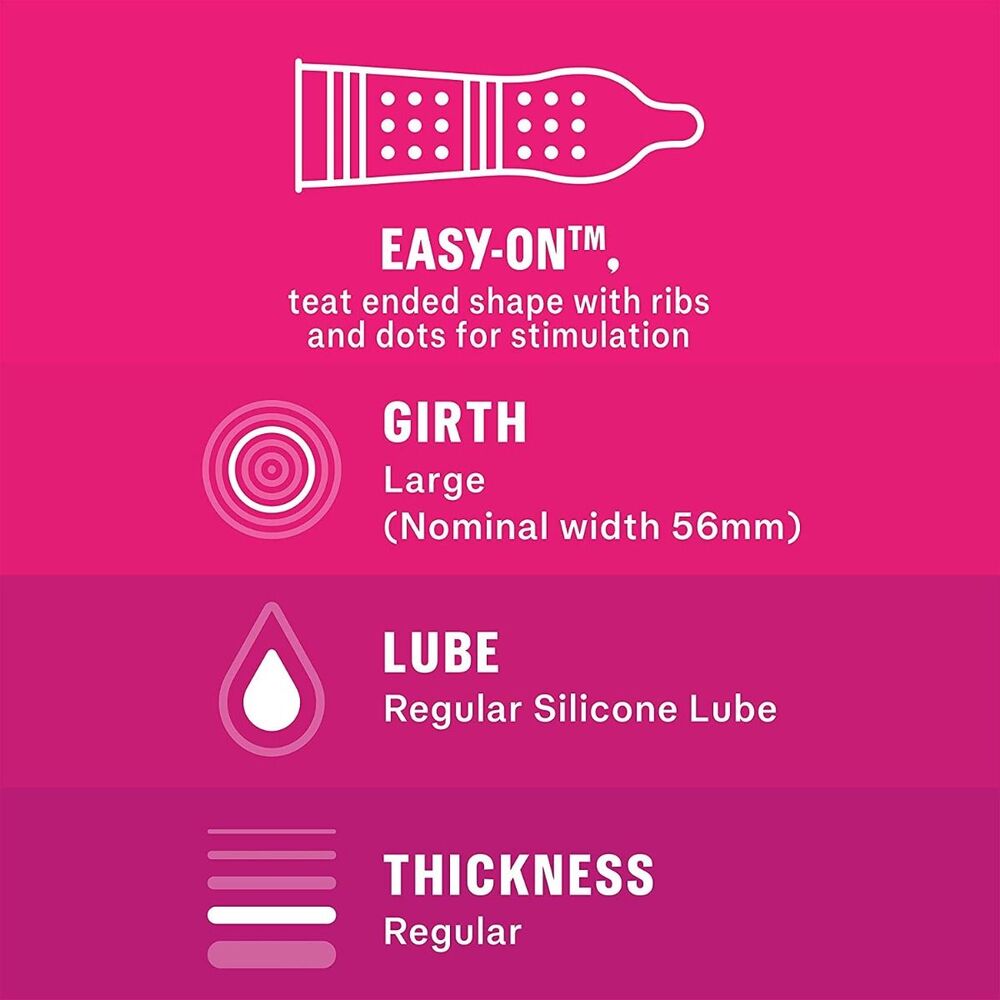 Durex Pleasure Me Ribbed And Dotted Condoms 6 Pack Durex Pleasure Me Ribbed And Dotted Condoms 6 Pack