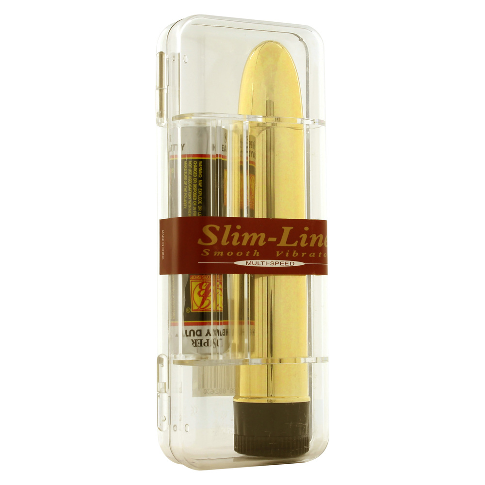 Slimline Smooth Multi Speed Vibrator Gold Slimline Smooth Multi Speed Vibrator Gold