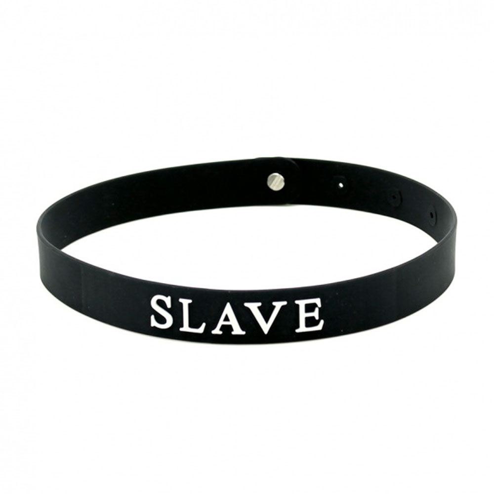 Black Silicone Slave Collar Black Silicone Slave Collar