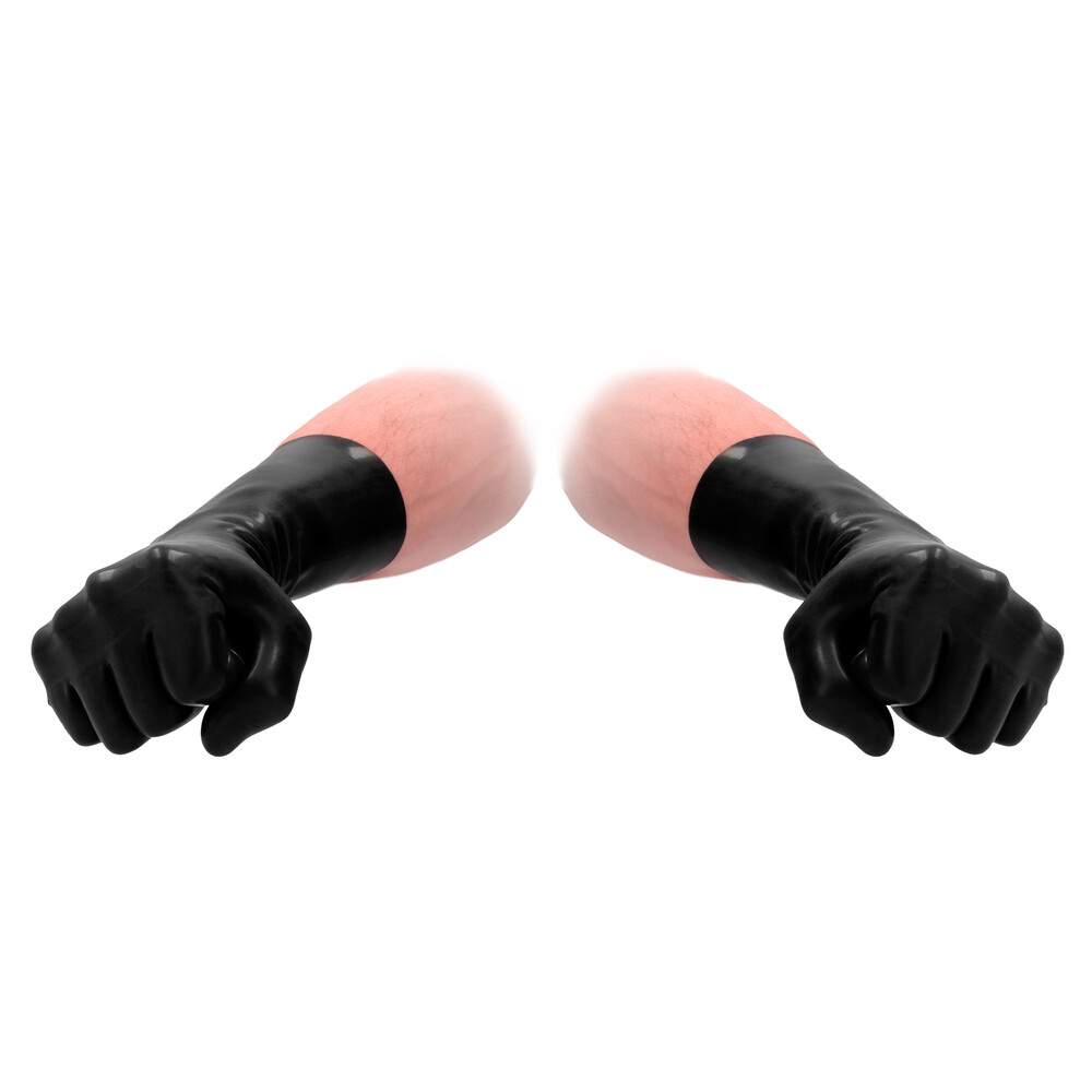 Fist It Black Latex Short Gloves Fist It Black Latex Short Gloves