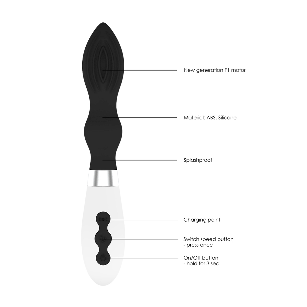 Astraea Rechargeable Vibrator Black Astraea Rechargeable Vibrator Black