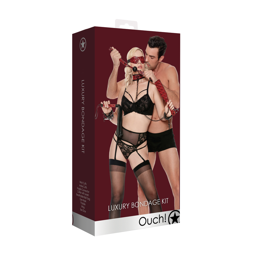 Ouch Luxury Bondage Kit Burgandy Ouch Luxury Bondage Kit Burgandy