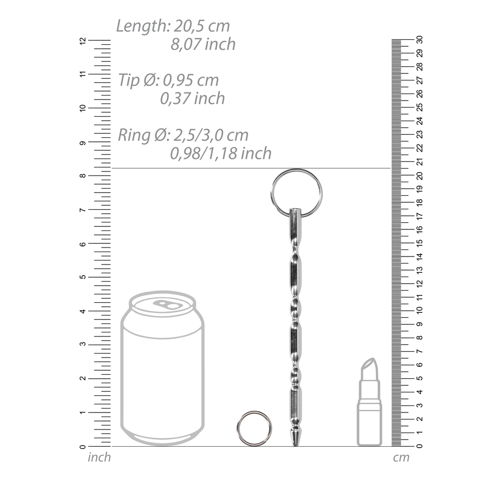 Ouch Urethral Sounding Steel Dilator With Ring Ouch Urethral Sounding Steel Dilator With Ring