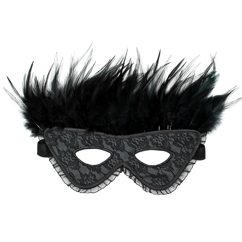 Satin Look Feather Mask Satin Look Feather Mask