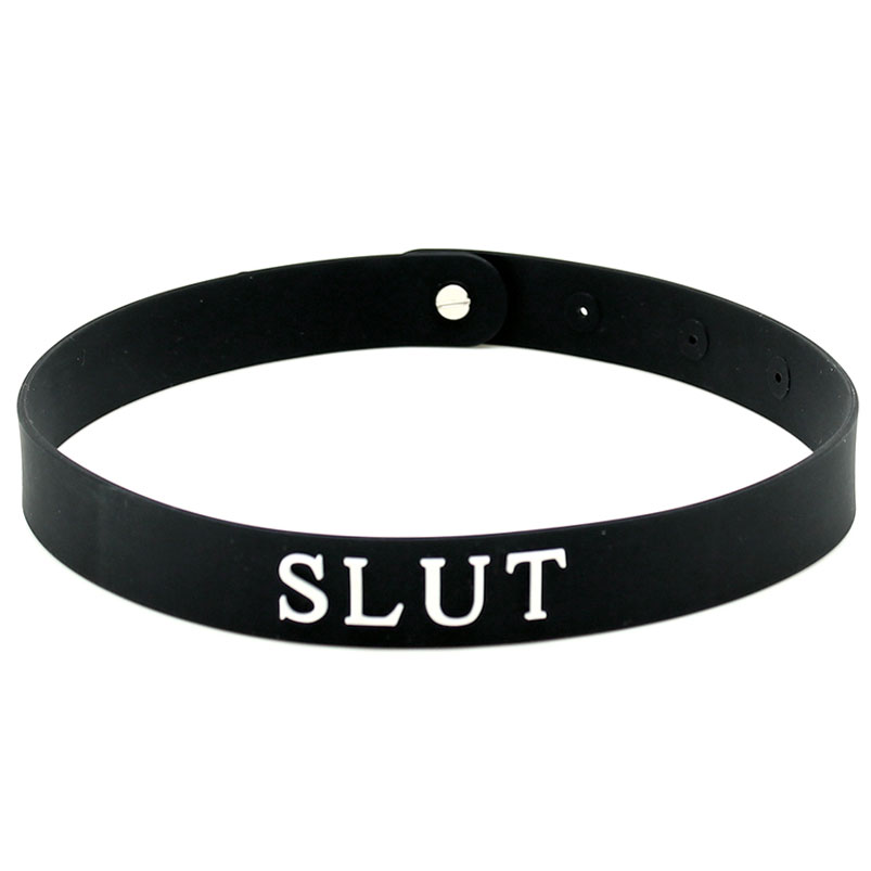 Black Silicone Slut Collar Black Silicone Slut Collar