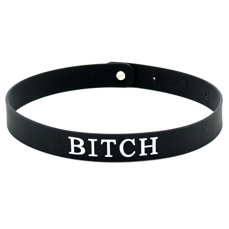 Black Silicone Bitch Collar Black Silicone Bitch Collar