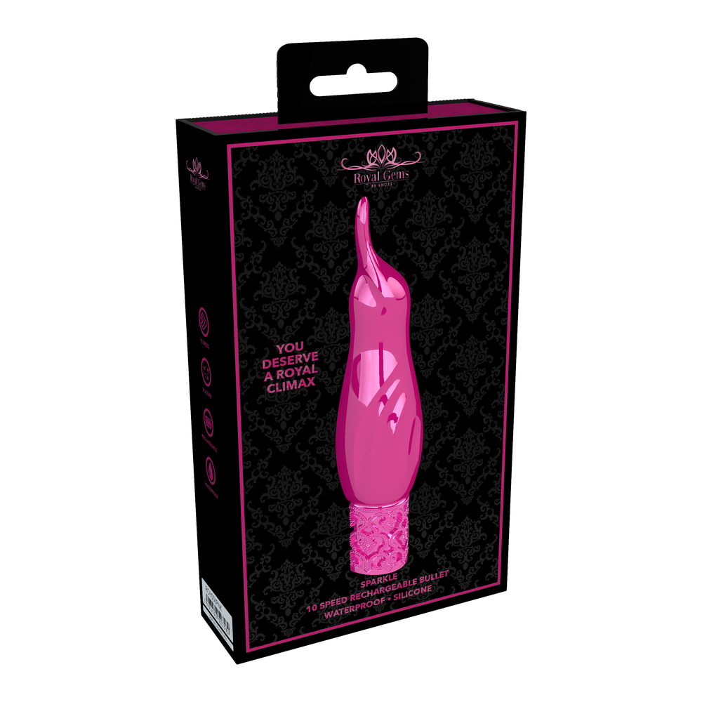 Royal Gems Sparkle Rechargeable Bullet Pink Royal Gems Sparkle Rechargeable Bullet Pink