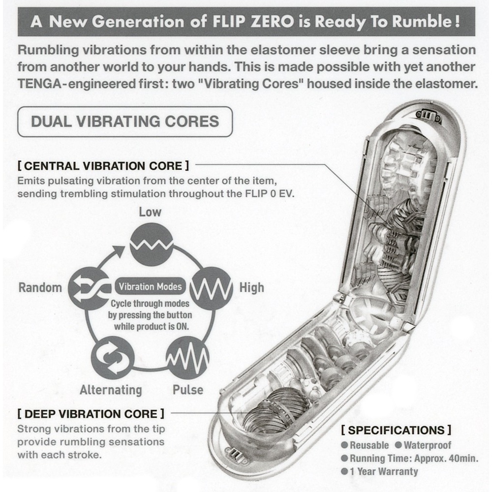 Tenga Flip 0 Zero Vibrating Masturbator Tenga Flip 0 Zero Vibrating Masturbator